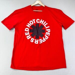 Red Hot Chili Peppers T-Shirt Men's M Red‎ Short Sleeve Band tee Retro